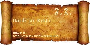 Halápi Kitti névjegykártya