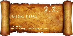 Halápi Kitti névjegykártya